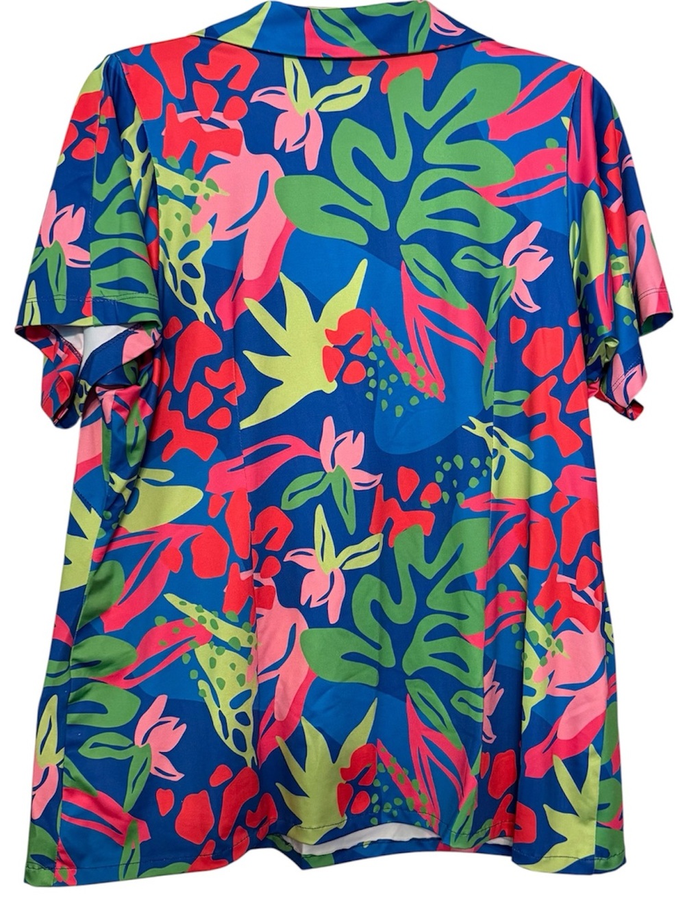 Katherine Way Tropical Scuba Top 2X Golf Resortwear Travel Shirt NWOT - Picture 6 of 8